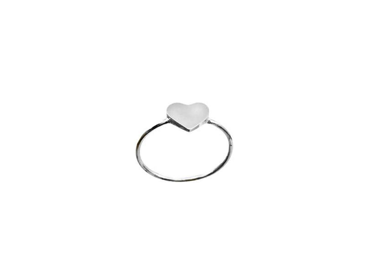 Closed Heart White Gold Ring - The Right Hand Gal 