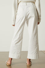 Mya Cotton Canvas Pant -  VELVET  by Graham & Spencer  In Sleet- Back view - @ Hickox Jewelers and Lifestyle 