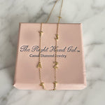 The Meghan Mini Initial Necklace in Yellow Gold with 7 Initials- The Right Hand Gal 