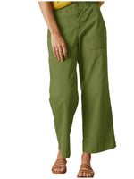 Mya Cotton Canvas Pant -  VELVET  by Graham & Spencer  in Ar,y - Front view showing flare leg -@ Hickox Jewelers and Lifestyle  