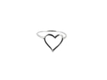 Heart of Gold Ring in 10k White Gold - The Right Hand Gal 