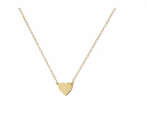 Baby Heart Necklace in Yellow Gold - The Right Hand Gal