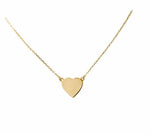 Simple Heart Necklace in Yellow Gold - The Right Hand Gal 