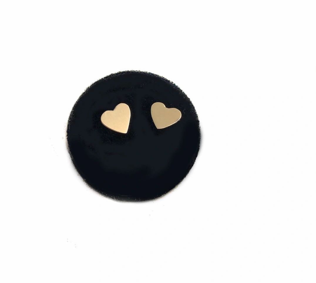 Gold Heart Earrings- The Right Hand Gal 