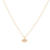 visionary eye pendant  on white background  - 14k yellow gold 